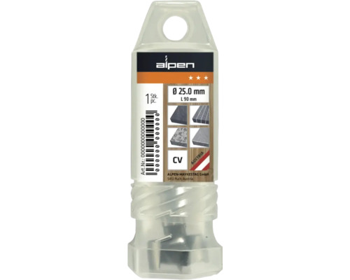 Alpen Fräser mit 25 Millimeter Durchmesser und 90 Millimeter Länge in Verpackung.