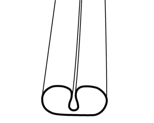 Querschnitt eines Drei-Kammer-Dichtungsprofils
