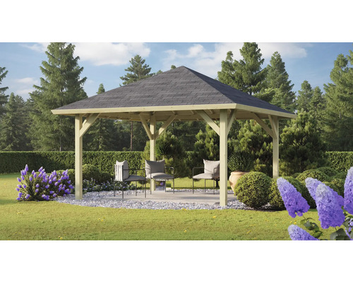 Pavillon Karibu Classic Dannau 1 set 359x359 cm, traité en autoclave par imprégnation