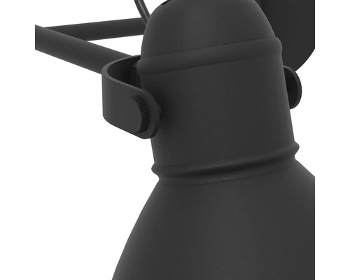 Detailaufnahme einer schwarzen Lampe