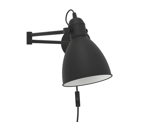 Schwenkbare Wandleuchte mit Kabel und Schalter