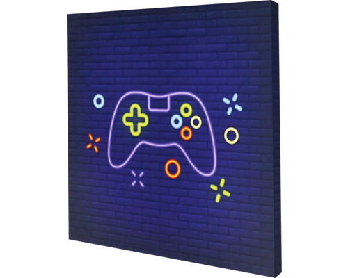 Tableau sur toile Neon Controller 50x50 cm