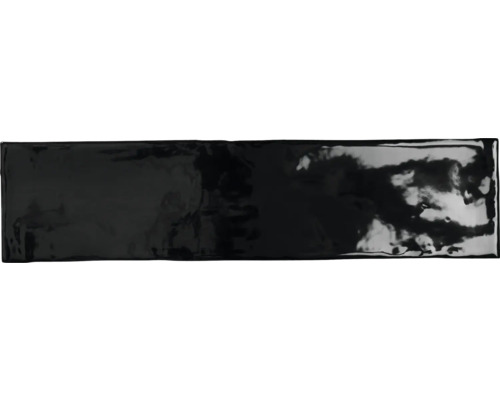 Carreau rectangulaire noir brillant.