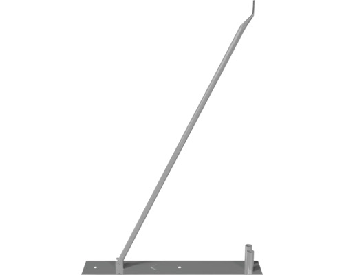 Montant de support pour clôture mobile y compris dalle de sol pour clôture mobile de 2 m avec fer de support continu L = 2160 mm