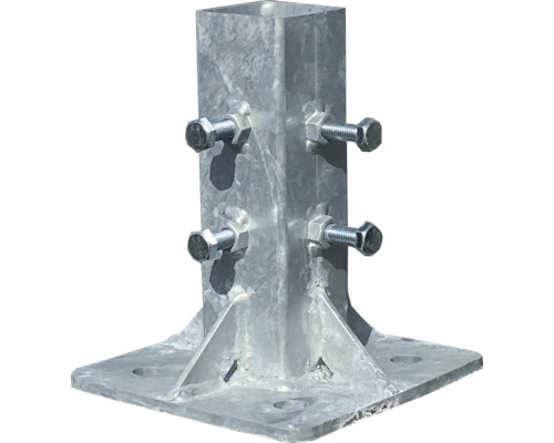 Adaptierung für Beton-Aufstellvorichtung Einsteckmöglichkeit für Vierkant- & Rundrohre 40 x 40 mm / 60 x 60 mm