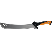 Fiskars Machete mit gebogener Klinge und orangefarbenem Griff