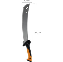 Fiskars Machete mit den Massen 9,5 cm Breite und 61,7 cm Länge.