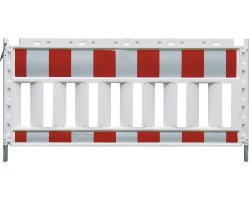 Barrière Euro type 1 sans adaptateur de lampe blanc-rouge L = 2400 mm