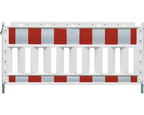 Barrière Euro type 1 avec adaptateur de lampe blanc-rouge L = 1200 mm