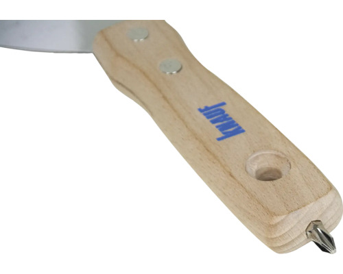 Knauf Spachtel mit Holzgriff und Schraubendreher