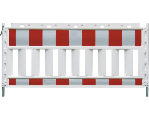 Barrière Euro type 1 sans adaptateur de lampe blanc-rouge L = 1600 mm