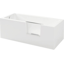 Baignoire rectangulaire avec pare-douche