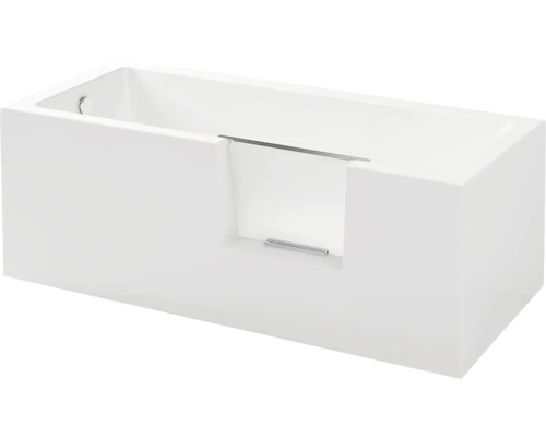 Baignoire rectangulaire avec pare-douche