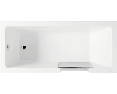 Baignoire rectangulaire avec bonde et trop-plein