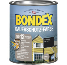 Pot de peinture Bondex, peinture de protection longue durée, noir RAL 9017 pour l''intérieur et l''extérieur