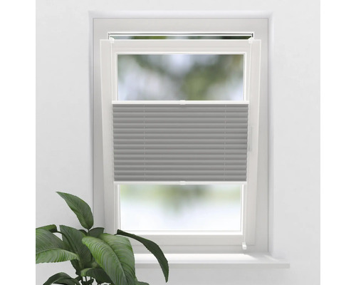 Store plissé SOLUNA sans perçage Thermo occultant avec guidage latéral gris 100x240 cm Store plissé SOLUNA sans perçage Thermo occultant avec guidage latéral gris 100x240 cm