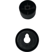 Deux éléments de fixation noirs pour montage mural