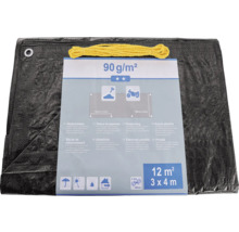 Abdeckplane 3 mal 4 Meter mit Kordel