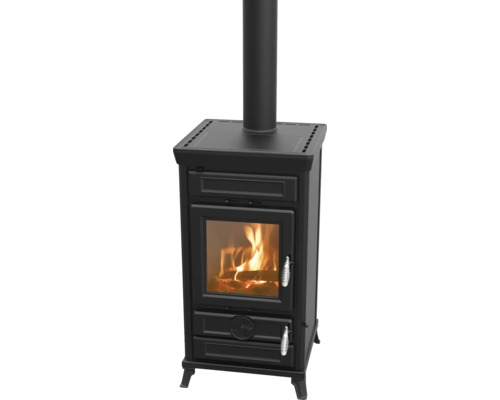 Poêle Thermorossi Ilaria Evo Easy fonte anthracite 10,8 kW avec compartiment de maintien au chaud