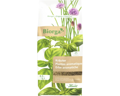 Hauert Biorga Engrais pour plantes et fines herbes pour balcons 0,5 kg