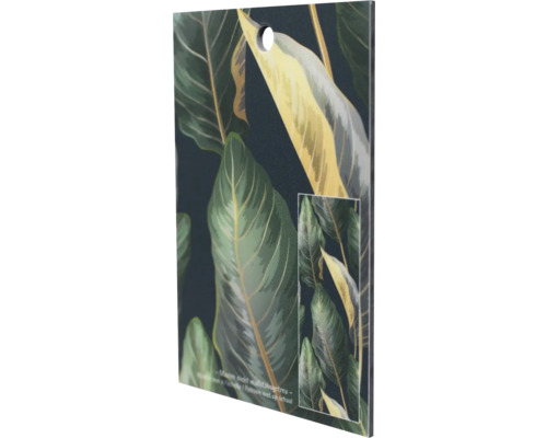 Image en verre acrylique avec motif de plantes