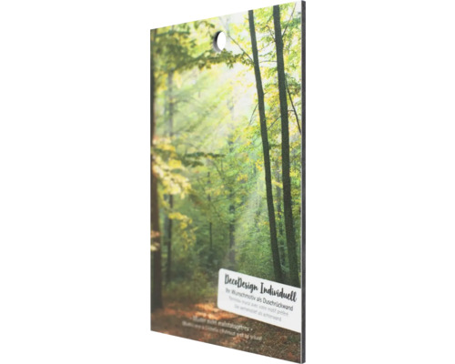 Panneau de douche DecoDesign avec motif de forêt