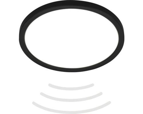 Sensor Deckenlampe Move 15W 1900 lm schwarz/weiss Backlight Runde LED-Deckenleuchte mit Bewegungssensor