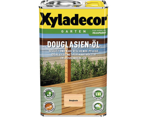 Huile pour bois XYLADECOR Sapin de Douglas 2,5 l Huile de douglas Xyladecor Garten pour la protection et l''entretien des bois durs en extérieur