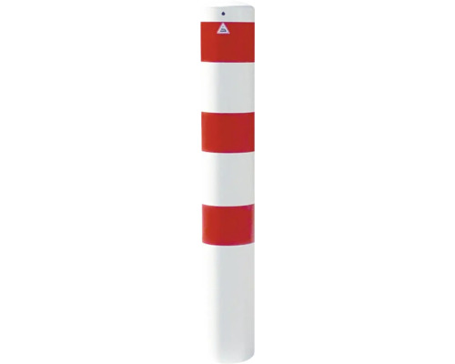 Absperrpoller Stahlrohr Ø 193 mm x 3,6 mm ortsfest zum Einbetonieren weiss-rot H = 1500 mm