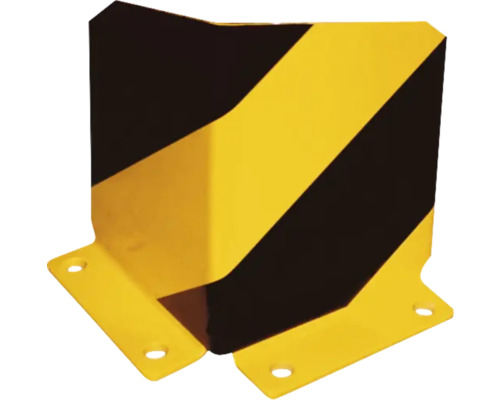 Cornière de protection en forme de L à fixer à l'aide de chevilles jaune-noir h = 400 mm Cornière de protection en forme de L à fixer à l'aide de chevilles jaune-noir h = 400 mm