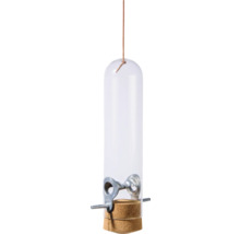 Mangeoire à oiseaux en verre avec suspension