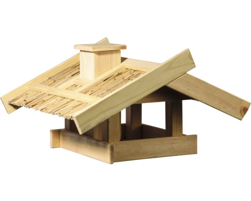 Mangeoire pour oiseaux Trollanes montage sur pied 500x430 mm bois