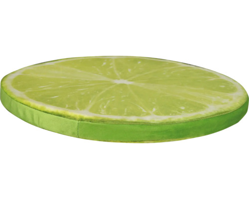 Dekokissen in Form einer Limettenscheibe