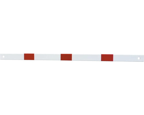 Baguette transversale tube acier 70 mm x 70 mm garde-corps blanc-rouge L = 2300 mm