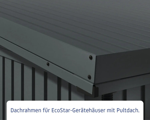 Dachrahmen für EcoStar Gerätehäuser mit Pultdach.