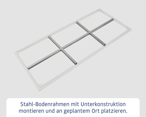 Stahl Bodenrahmen mit Unterkonstruktion