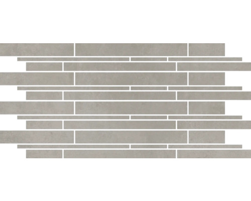 MIRAVA MANHATTAN Kombibordüre grey BxLxS 30x60x0.9 cm Mosaikfliese mit länglichen, rechteckigen Steinen