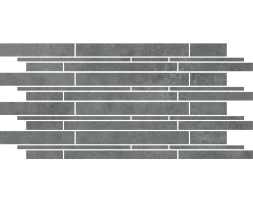 MIRAVA MANHATTAN Kombibordüre anthracite BxLxS 30x60x0.9 cm Mosaikfliese in Steinoptik