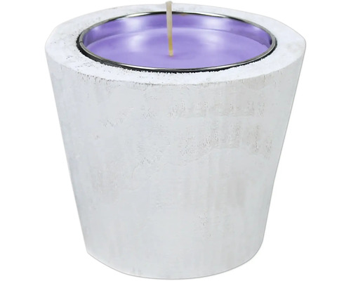 Bougie parfumée dans un récipient en béton