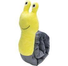 Peluche d''escargot jaune avec couverture grise