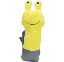 Gant de toilette pour enfant jaune et gris en forme d''escargot