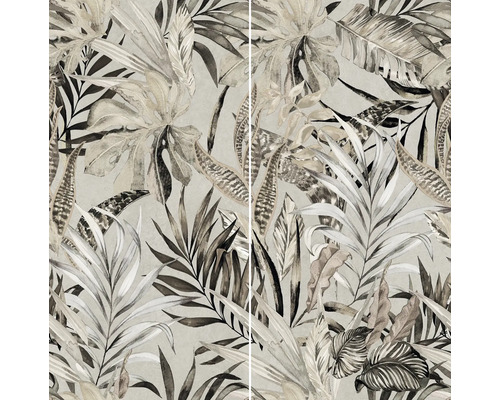 Carrelage décoratif Decors Rugiada 60x120 cm Papier peint avec motif de plantes tropicales