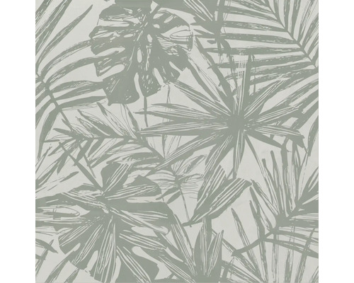 Motif de carreaux avec des feuilles tropicales