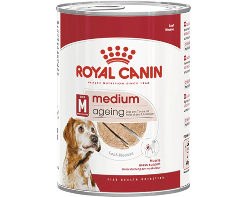 ROYAL CANIN nourriture pour chiens humide 410 g Aliments pour chiens Royal Canin pour chiens âgés de taille moyenne, format 400 grammes
