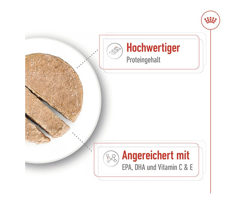 Hundefutter mit hohem Proteingehalt, angereichert mit EPA, DHA und Vitamin C und E