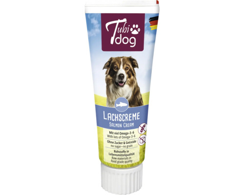 Friandises pour chiens Tubidog crème de saumon 75 g Tubidog crème de saumon pour chiens en tube