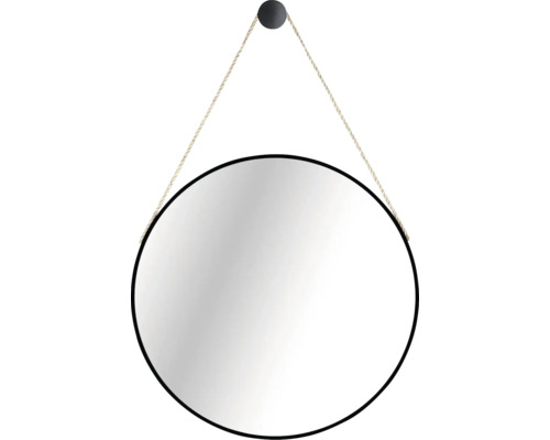 Miroir à cadre Cordia Marine Line LxHxP 60x60x2 cm noir