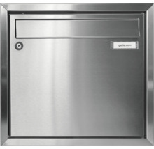 Briefkasten aus Edelstahl mit Schloss und Einwurfklappe