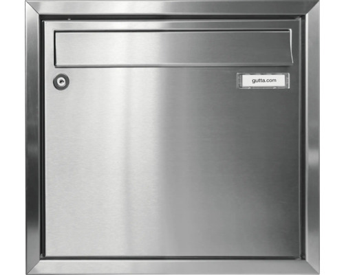 Briefkasten aus Edelstahl mit Schloss und Einwurfklappe