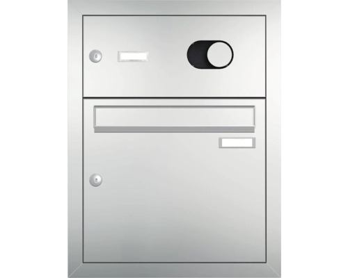 Boîte aux lettres avec fente d''insertion et porte de retrait